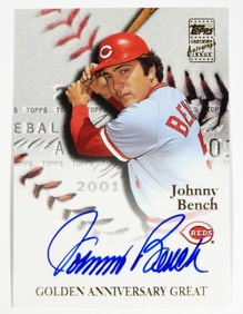 JOHNNY BENCH TOPPS CERTIFIED AUTOGRAPHS
