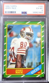 1986 TOPPS #161 JERRY RICE  PSA 6