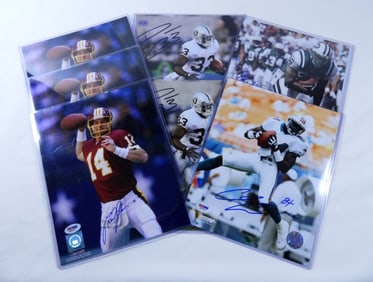 (7) PSA/DNA AUTOGRAPH FOOTBALL 8x10s