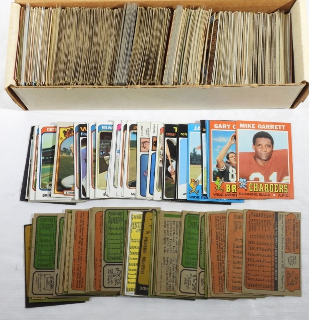 1960s/70s SPORTS CARD MIX in 660ct BOX: UNSEARCHED - LESSER CONDITION with few 80s
