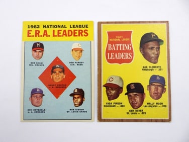 (2) TOPPS LEAGUE LEADERS: 1962 TOPPS