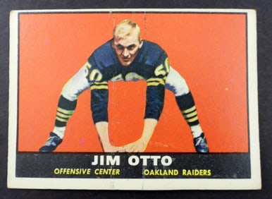 1961 TOPPS #182 JIM OTTO ROOKIE