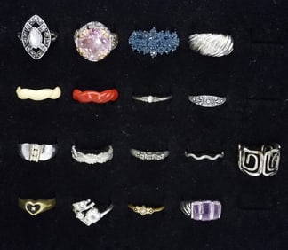 (16) FASHION RINGS