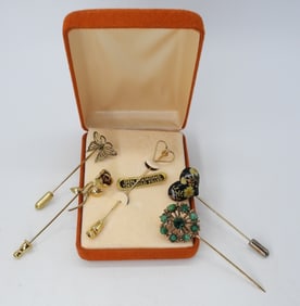(5) VTG STICK PINS - DIAMOND