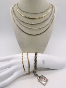(8) CHAIN NECKLACES & BRACELETS