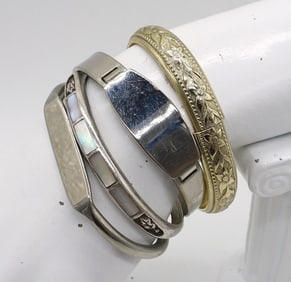 (4) CUFF STYLE VTG BRACELETS