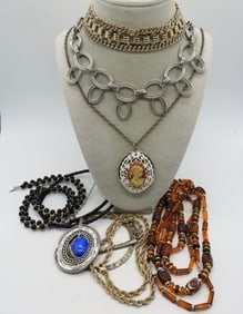 (8) VARIOUS STYLE NECKLACES