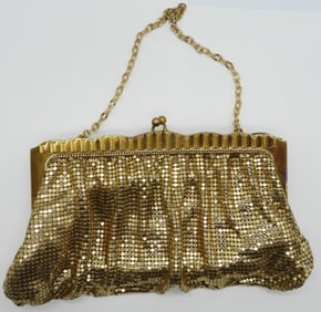 WHITING & DAVIS GOLD MESH BAG