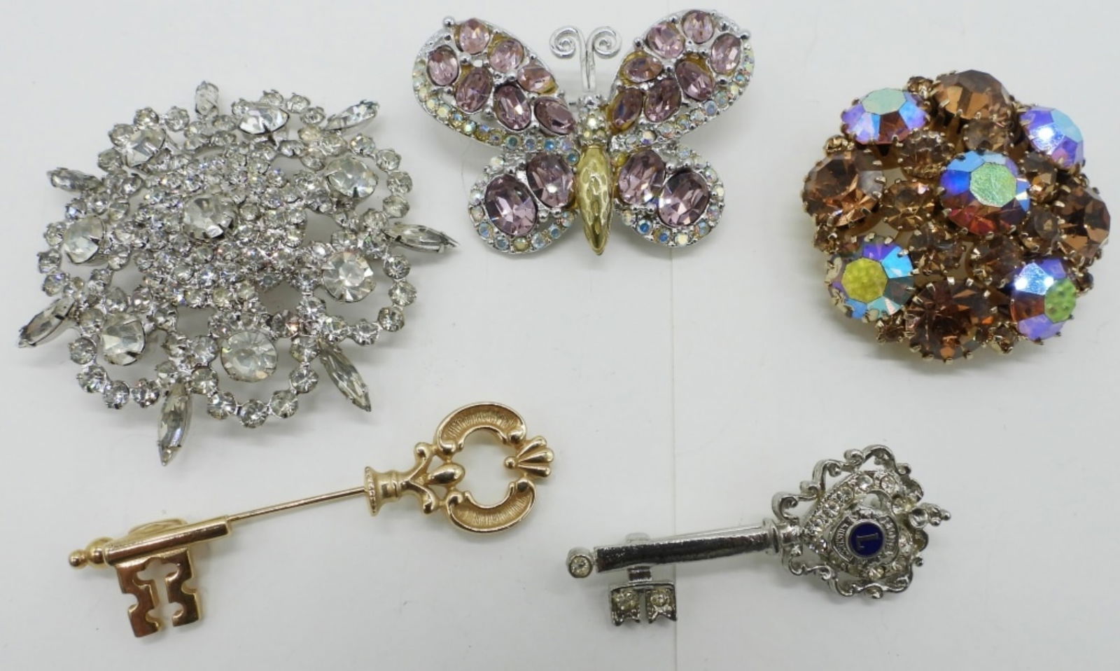 (5) GORGEOUS VTG RHINESTONE BROOCHES (1 of 3)