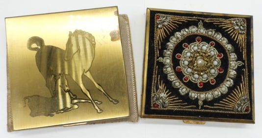 (2) VTG MAKEUP COMPACTS