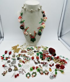 (47) CHRISTMAS PIECES OF JEWELRY