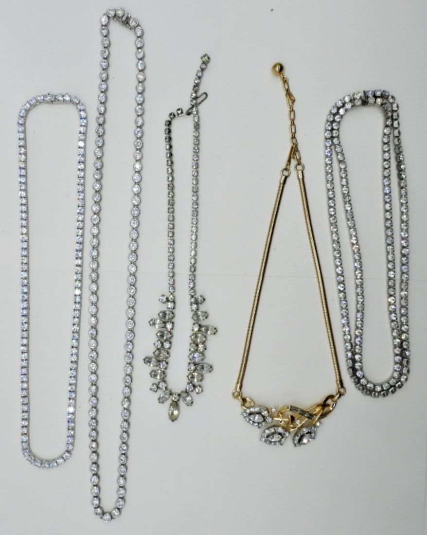 (5) GORGEOUS RHINESTONE NECKLACES (1 of 2)