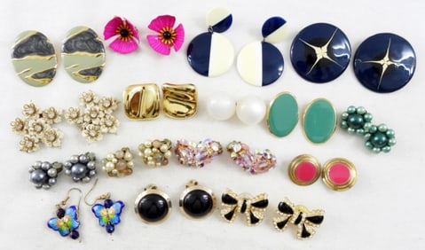 FUN COLORFUL FASHION EARRINGS LOT (16)
