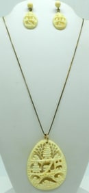VTG BONE PENDANT / EARRINGS
