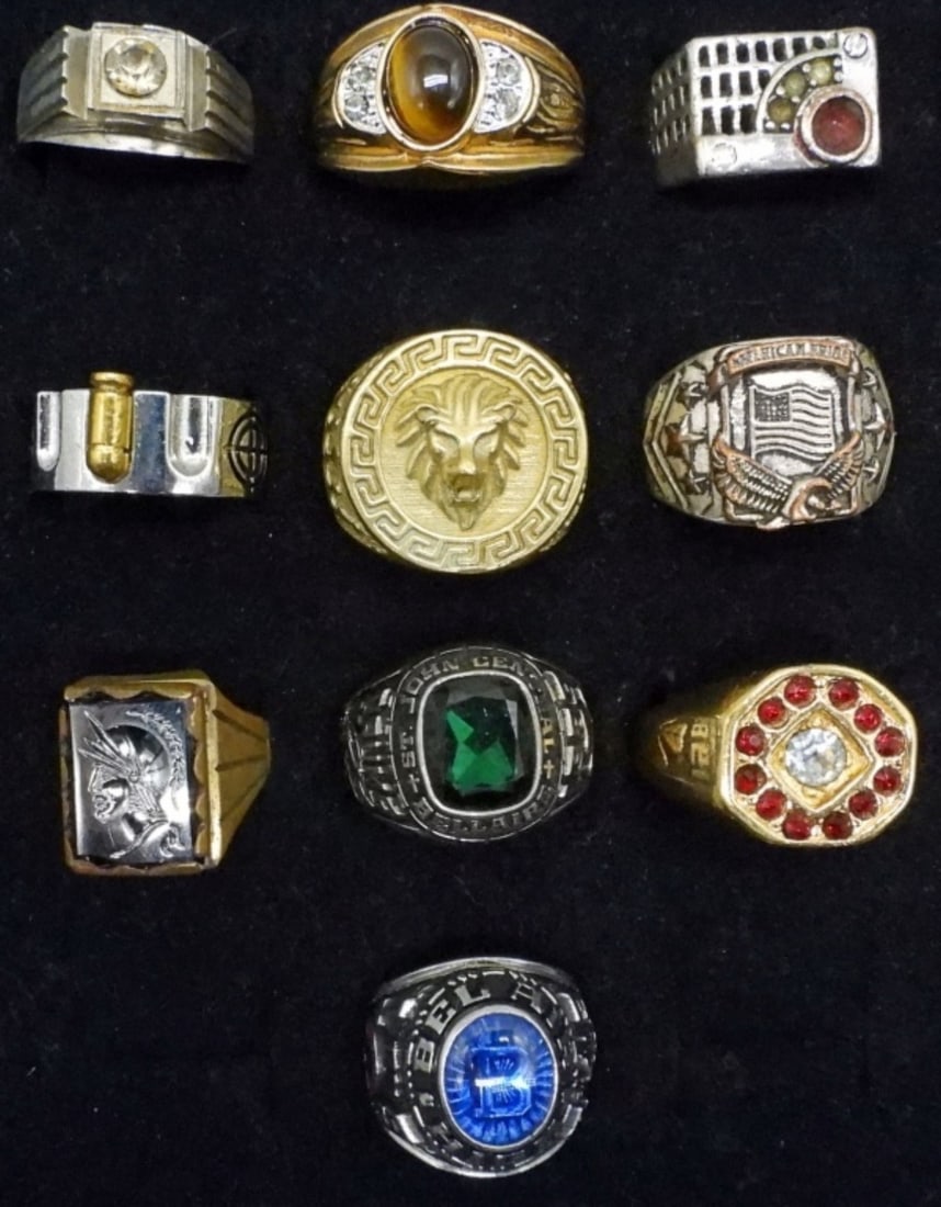 (10) MEN'S FASHION RINGS (1 of 3)