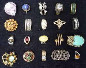 (20) FASHION RINGS - VARIOUS STYLES