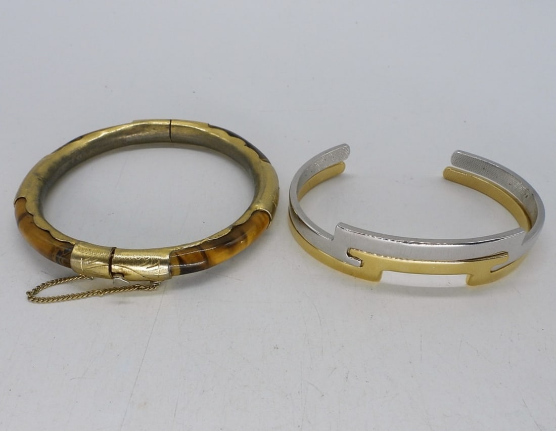 (2) VINTAGE BRACELETS AVON TIGERS EYE (1 of 2)