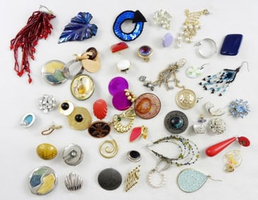 LARGE LOT (50) MISMATCHED EARRINGS
