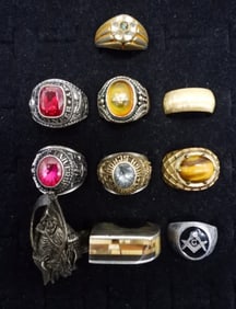 (10) MEN'S RINGS