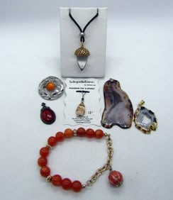 (7) NATURE GEMSTONE PENDANTS & MORE
