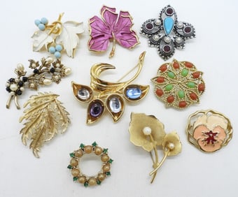 (10) VINTAGE BROOCH PINS
