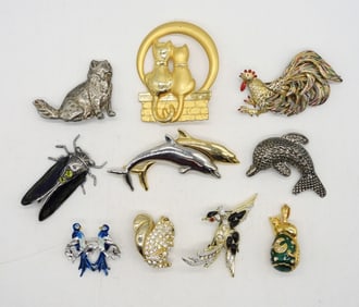 (10) ANIMAL PINS & PENDANT