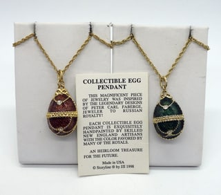 (2) COLLECTIBLE EGG PENDANTS
