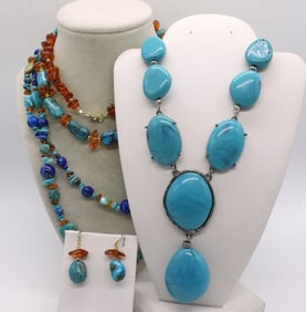 TURQUOISE & AMBER SET +