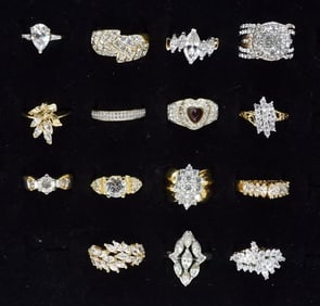 (15) BRIDAL STYLE FASHION RINGS