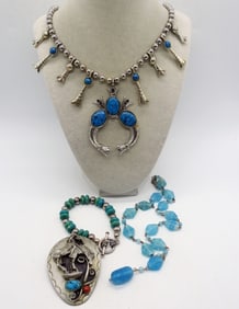 SOUTHWEST SQUASH BLOSSOM NECKLACE