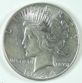 1934-D PEACE SILVER DOLLAR