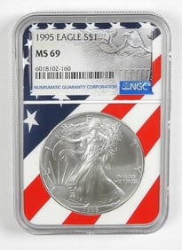 1995 AMERICAN SILVER EAGLE NGC MS69