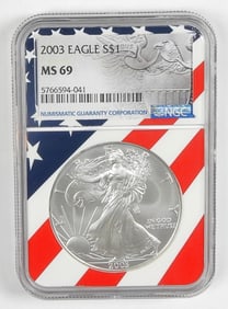 2003 AMERICAN SILVER EAGLE NGC MS69