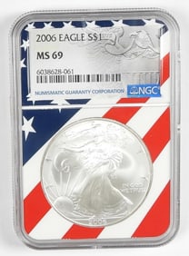 2006 AMERICAN SILVER EAGLE NGC MS69