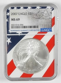 2007 AMERICAN SILVER EAGLE NGC MS69