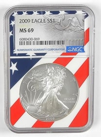 2009 AMERICAN SILVER EAGLE NGC MS69