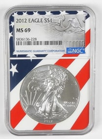 2012 AMERICAN SILVER EAGLE NGC MS69