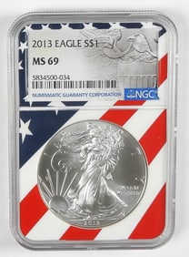 2013 AMERICAN SILVER EAGLE NGC MS69