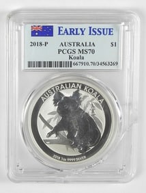 2018-P AUSTRALIAN KOALA PCGS MS70