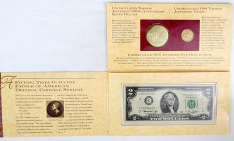 1993 THOMAS JEFFERSON COINAGE&CURRENCY