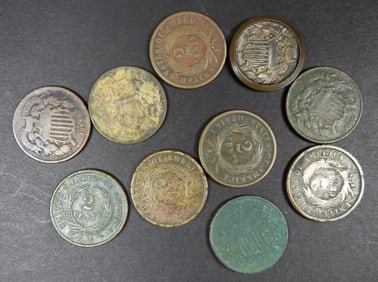 (10) CULL TWO CENT PIECES