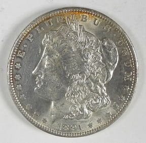 1891 MORGAN SILVER DOLLAR