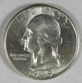 1939 WASHINGTON QUARTER DOLLAR