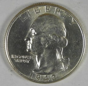 1942-D WASHINGTON QUARTER DOLLAR