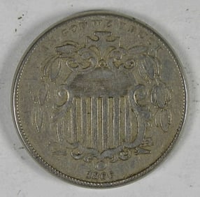 1866 SHIELD NICKEL