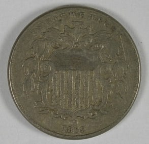 1869 SHIELD NICKEL