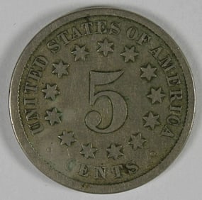 1870 SHIELD NICKEL