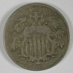 1872 SHIELD NICKEL