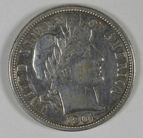 1901-O BARBER SILVER DIME