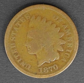 1870-INDIAN HEAD-ONE CENT